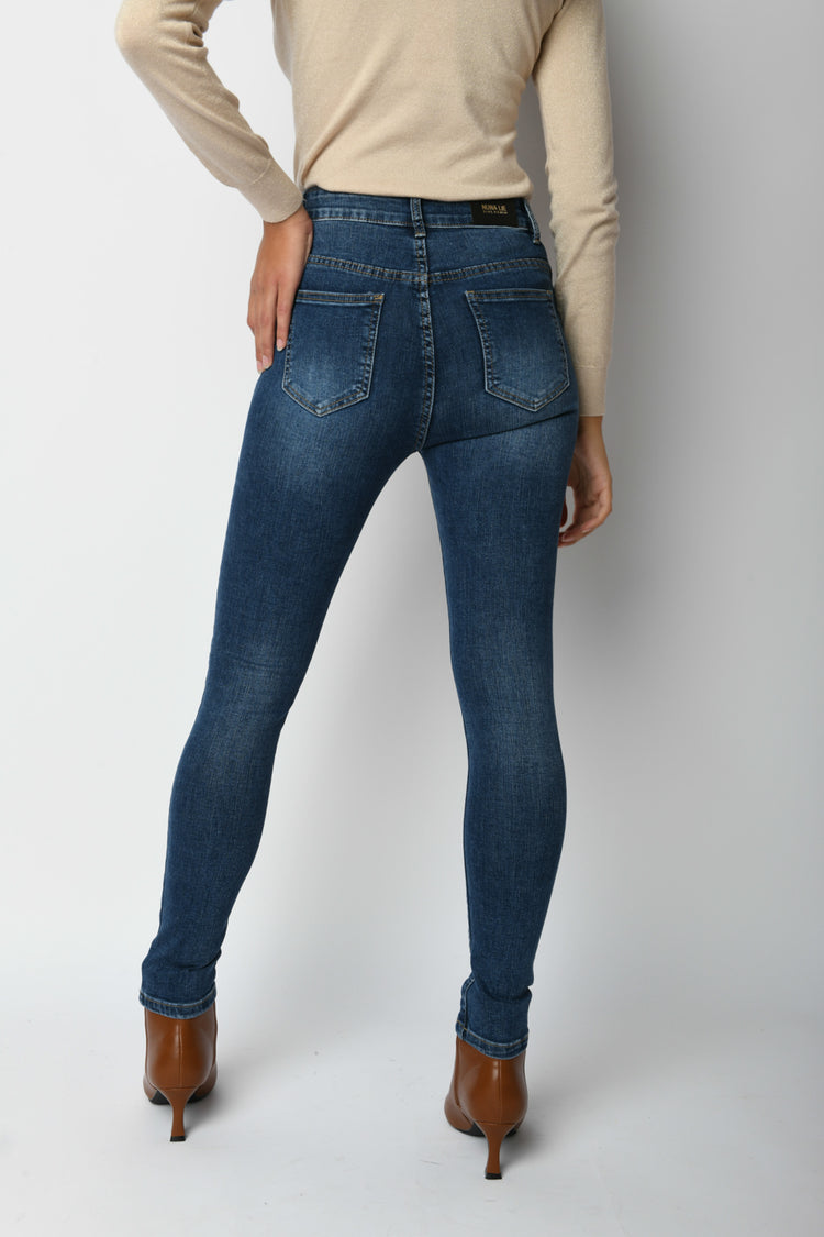 Chain-detail skinny jeans