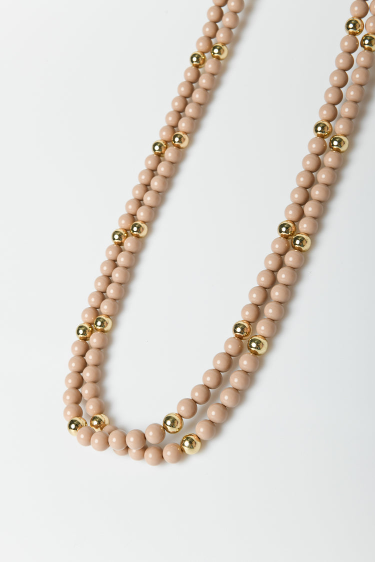 Beads long necklace