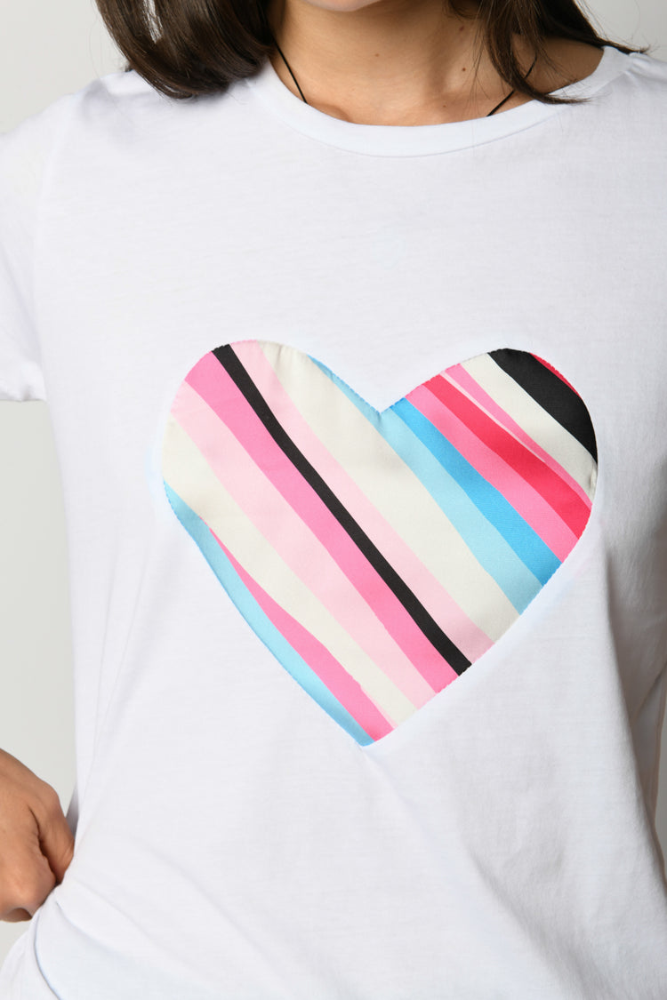 Heart print t-shirt