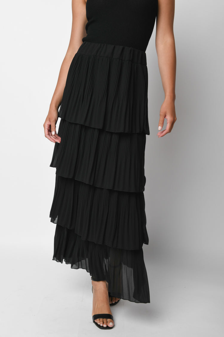 Tiered maxi skirt