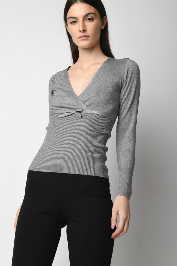 Rhinestoned-hearth sweater