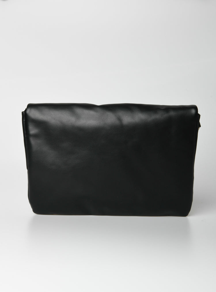 Padded faux leather bag