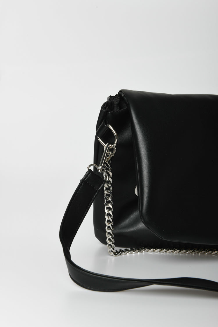 Padded faux leather bag