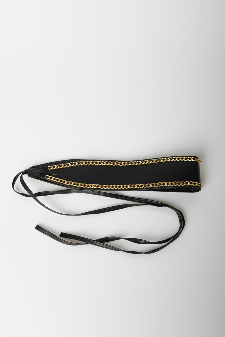 Chain-detail sash belt