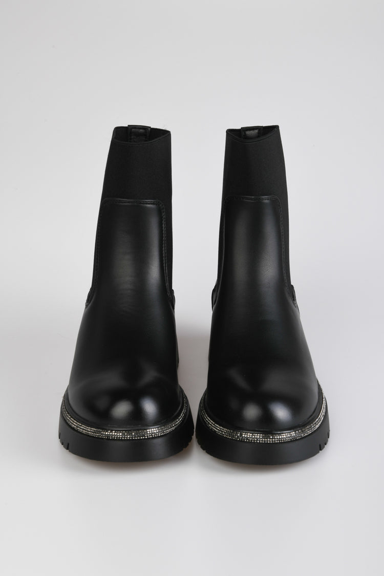 Rhinestoned Chelsea boots